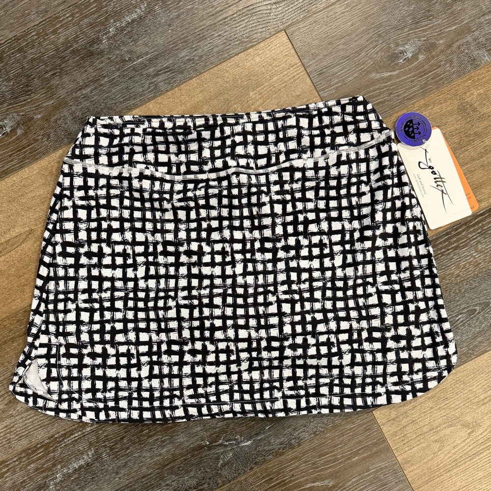 Gottex Black and White Mini Skirt